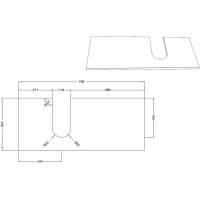 Pomeranian 900mm 2 Drawer Wall Hung Basin Unit Inc. Basin - Matt Grey