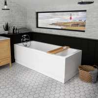 Beaufort Portland 1800 x 800 Beauforte Reinforced Bath With Grips