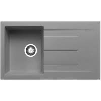 Prima+ Compact Light Grey Granite 1 Bowl Inset Kitchen Sink