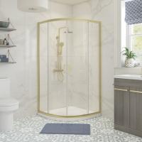 Prime 900mm 2 Door Quadrant Shower Enclosure- Brushed Brass