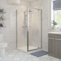 Scudo S6 800mm Chrome Pivot Shower Door