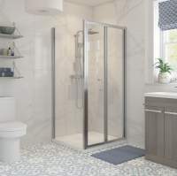 Scudo S6 900mm Chrome Bifold Shower Door