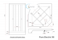 Vidalux Pure E 800 Shower Cabin 800 x 800mm with Triton Electric Shower