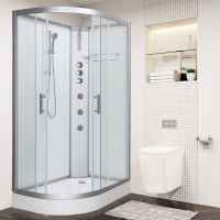 Vidalux Pure 1200 Hydro Massage Shower Cabin - 1200 x 800mm - Right Handed - White