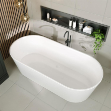 Beaufort Putney 1590 x 740 White Low Level Freestanding Bath