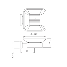 VitrA Q Line Soap Dish 44992