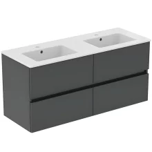 Ideal Standard Eurovit+ 1200mm Mid Grey Wall Mounted 4 Drawer Unit and Basin