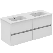 Ideal Standard Eurovit+ 1200mm Gloss White Wall Mounted 4 Drawer Unit and Basin