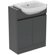 Ideal Standard Eurovit+ 600mm Mid Grey Semi-Countertop Basin and Unit