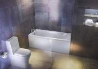 ClearGreen Viride 1700 x 750mm Offset Reinforced Single Ended Bath