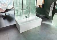 ClearGreen Ecosquare 1700 x 700/850mm Shower Reinforced Bath 