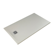 RAK Feeling 1400 x 800mm Greige Stone Resin Shower Tray - Cut To Size 