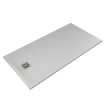 RAK Feeling 1600 x 800mm White Stone Resin Shower Tray - Cut To Size