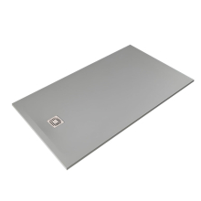 RAK Feeling 1600 x 900mm Grey Stone Resin Shower Tray - Cut To Size