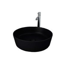 Feeling Round Countertop Basin Matt Black - RAK Ceramics