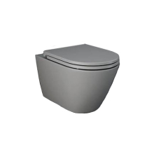 Feeling Matt Grey Wall Hung Rimless WC inc Soft Close Seat - RAK Ceramics