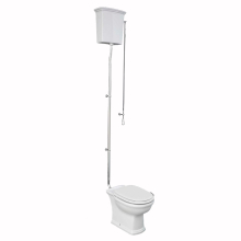 Washington High Level Cistern and WC with Soft Close Seat White - RAK Ceramics