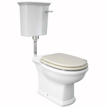 Washington Low Level Cistern and WC with Soft Close Seat Greige - RAK Ceramics 