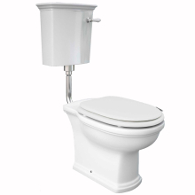 Washington Low Level Cistern and WC with Soft Close Seat White - RAK Ceramics 