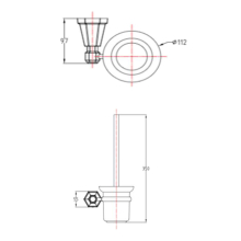 Jaquar Kubix Prime 600mm Brass Matt Towel Shelf   