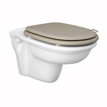 Washington Wall Hung Rimless WC with Soft Close Seat Cappuccino - RAK Ceramics