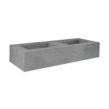 RAK Precious Cool Grey 1230 Counter Twin Wash Basin 0 Tap Holes