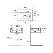 Easi Plan Modular Basin Fixing Frame - White