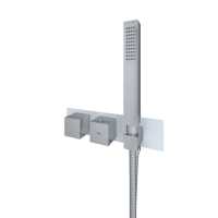 Feeling White Square Dual Outlet Shower Valve with Shower Kit by RAK Ceramics