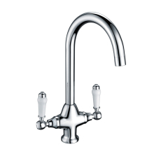 RAK Belfast Ceramic Twin Lever Kitchen Mixer Tap