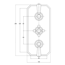 RAK Washington Concealed Thermostatic Valve Dual Outlet