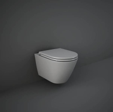 Feeling Matt Cappuccino Wall Hung Rimless WC inc Soft Close Seat - RAK Ceramics