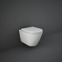 RAK Feeling Matt Black Rimless Back To Wall Toilet & Soft Close Seat