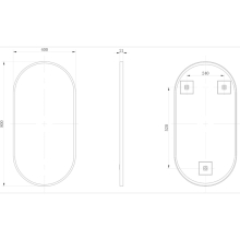 Origins Living Delphine Overmantle Mirror in Matt Black - 600 x 900mm