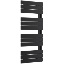 Aylesbury 500 x 1130mm Matt Black Square Ladder Towel Radiator