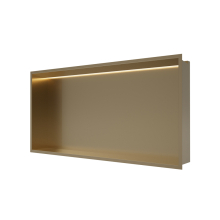 Crosswater Brushed Brass 610 x 305 Shower Wall Niche With LED Light
