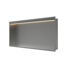 Crosswater Brushed Steel 610 x 305 Shower Wall Niche With LED Light