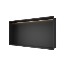 Crosswater Matt Black 610 x 305 Shower Wall Niche With LED Light