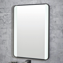 Mono Soft Edge Black Framed LED Bathroom Mirror - 500 x 700mm