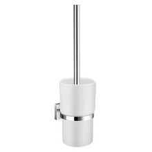 Smedbo House Chrome Toilet Brush with Porcelain Holder