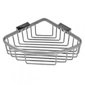 Roman Large Chrome Curved Corner Shower Basket - RSB02