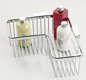 Roman Chrome Stepped Shower Caddy - Bottle & Soap Holder - RSB03