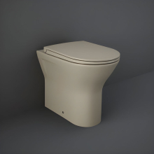RAK Feeling Matt Greige Rimless Back To Wall Toilet & Soft Close Seat
