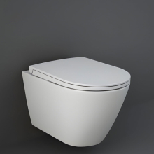 RAK Feeling Matt Black Rimless Back To Wall Toilet & Soft Close Seat