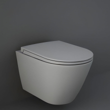 Feeling Matt Cappuccino Wall Hung Rimless WC inc Soft Close Seat - RAK Ceramics