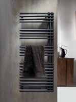 Redroom Omnia Anthracite Left Hand Towel Radiator - 1161 x 496mm