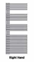 Runner Round Ladder Radiator 500 x 800 x 50mm - Chrome