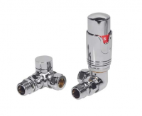 Redroom Corner Thermostatic Radiator Valve Pack - Chrome