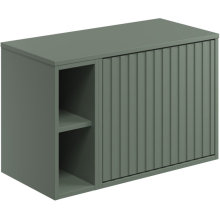Scudo Alfie 800mm Reed Green Wall Hung Unit with Open Storage