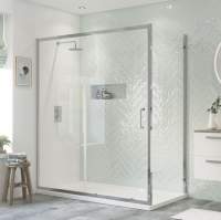 Vantage 2000 Black Sliding Shower Door 1200mm - Easy Clean