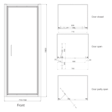 Sommer8 800mm Infold Shower Door